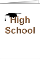 Graduation From High School Announcement Mortar Board card
