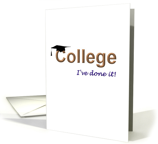 Graduation From College Announcement Mortar Board card (917379)
