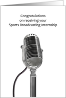 Congratulations Sports Broadcasting Internship A Microphone card