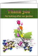 Thank You Gardener Pansies And Tulips card