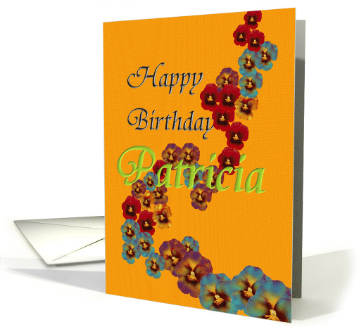 Birthday For Patricia Pretty Pansies card (919730)