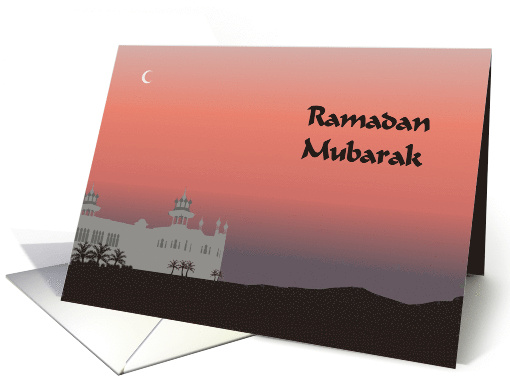 Ramadan Crescent Moon Above A Moorish Building card (920267)