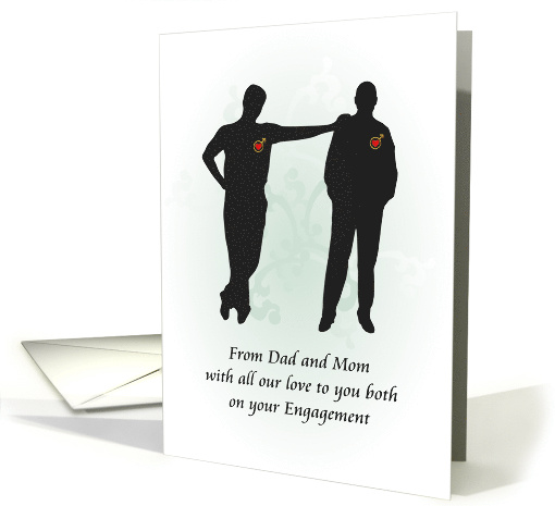 From Parents to Son on His Engagement Gay Couple Together card