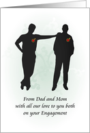 From Parents to Son on His Engagement The Couple Together card