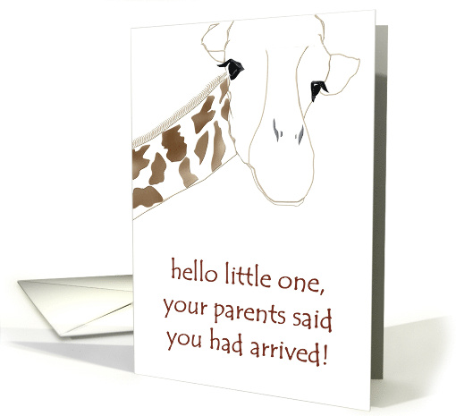 New Baby Congratulations to Daughter and Partner Cute Giraffe card