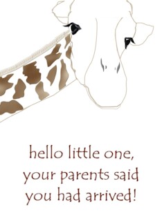 New Baby Congratulations to Daughter and Partner Cute Giraffe
