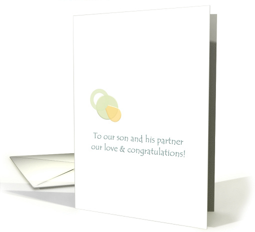 New Baby Congratulations to Son and Partner A Little Pacifier card