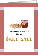 Bake Sale Invitation Eggs And A Pot Of Homemade Jam card