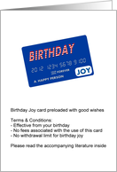 Birthday Credit Card Preloaded With Good Wishes card