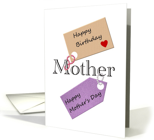 Birthday on Mother's Day for Mom Gift Tags card (923606)
