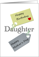 Birthday on Mother’s Day for Daughter Gift Tags card