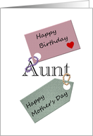 Birthday on Mother’s Day for Aunt Gift Tags card