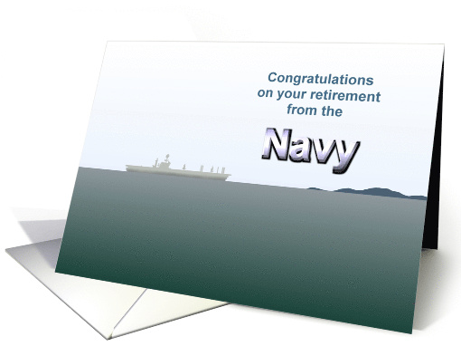 Retirement From Navy Illustration Of Aircraft Carrier card (924445)