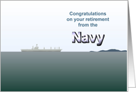 Retirement From Navy Illustration Of Aircraft Carrier card