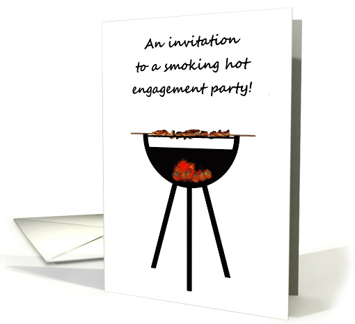 BBQ Themed Engagement Party Invitation Barbecue On The Go card
