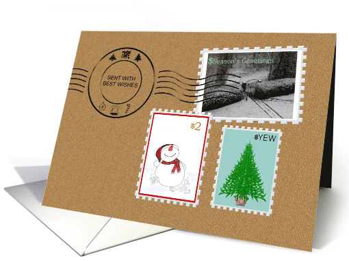 Christmas Postage Stamps And Indicia card (925529)