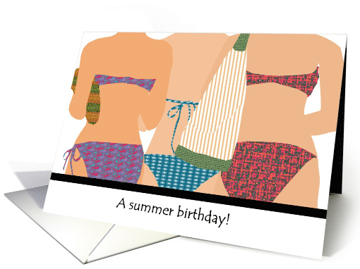 Summer Birthday Ladies in Bikinis card (925768)