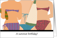 Summer Birthday Ladies in Bikinis card