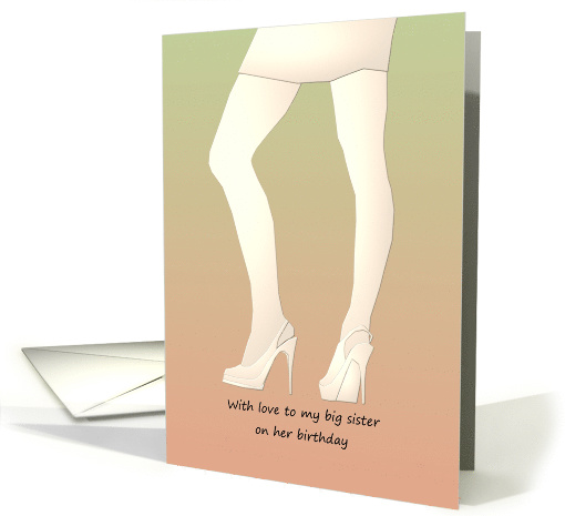 Birthday For Big Sister Mini Skirt And Heels card (926152)