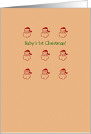 Baby’s First Christmas Lots of Santas card