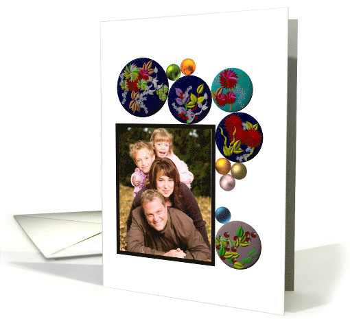 Photocard Colorful Floral Buttons Blank card (926397)