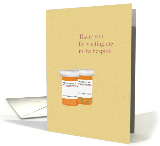 Thanks for Hospital Visit Prescription Bottles card (927830)