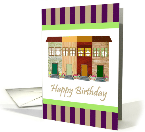 Birthday Houses In A Row card (929032)