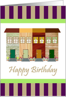 Birthday Houses In A Row card