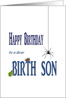 Birthday for Birth Son Snail Frog and Spider card