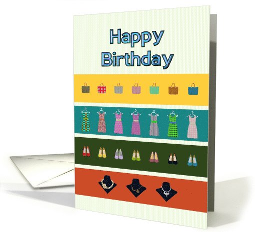 Birthday For Her Bags Dresses Shoes And Jewelry card (929941)