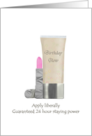 Birthday Glow Cream Cosmetics card