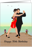 70th Birthday Tango By The Sea card