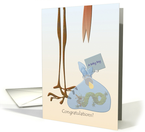 Little Dragon Congratulations on Arrival of Baby Boy card (931307)