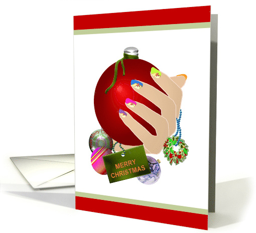 Christmas Greetings from Nail Salon to Clients card (931364)