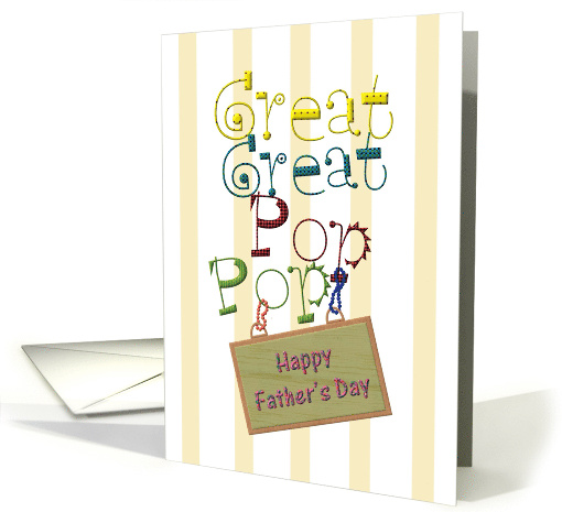 Father's Day for Great Great Pop Pop card (932435)