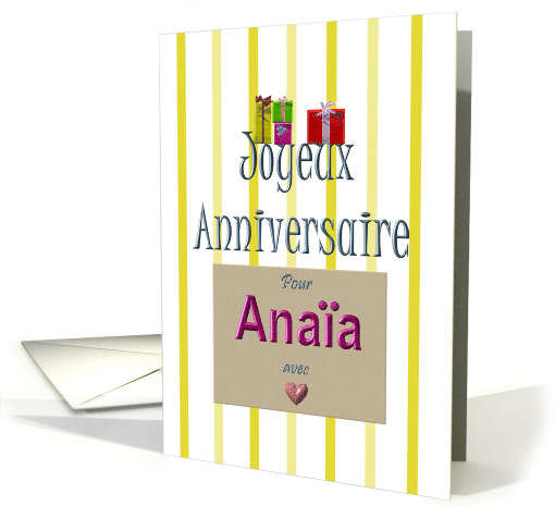 French Birthday Greeting For Anaia For Anaya card (932905)