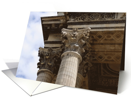 Magnificent Columns The Pantheon Paris Blank card (934780)