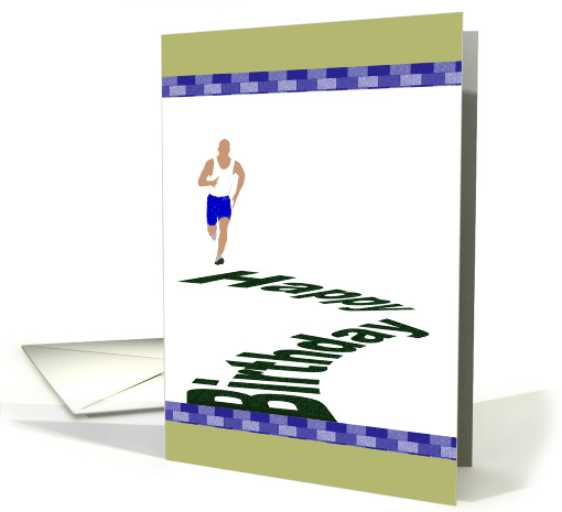 Birthday Running Man card (934820)