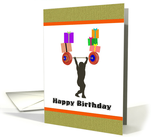 Birthday Weight Lifter card (934952)