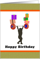 Birthday Weight Lifter card