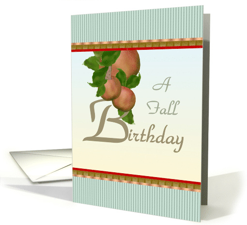 A Fall Birthday Apples on a Branch card (936467)