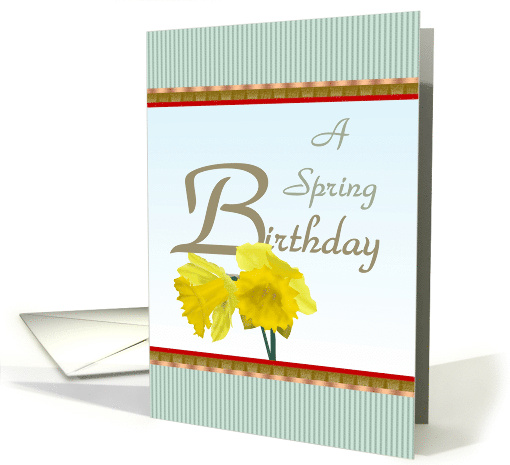 A Spring Birthday Yellow Daffodils card (936501)