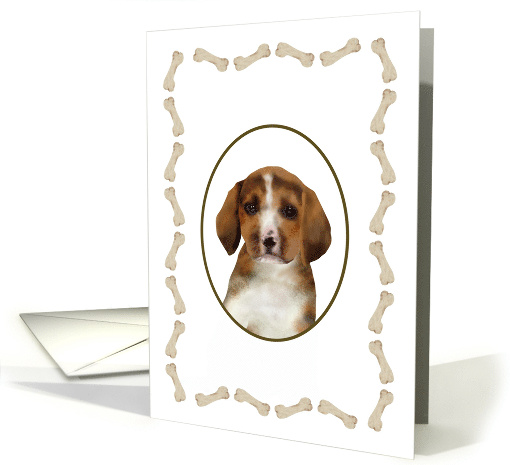 Blank Note Card Beagle Puppy card (936671)