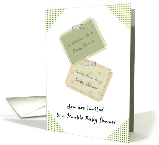 Double Baby Shower Two Little Invitation Notes card (936873)
