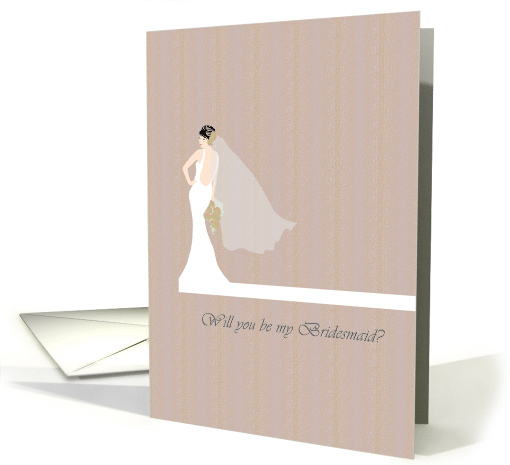 Be My Bridesmaid Catwalk Bride card (937096)