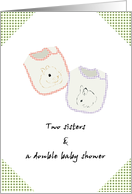 Invitation From Two Sisters Throwing a Double Baby Shower card