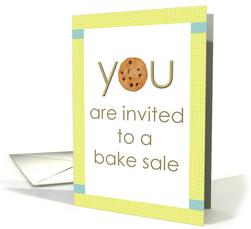 Invitation To A Bake Sale Yummy Chocolate Cookie card (938202)