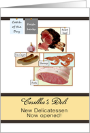 Custom Announcement New Delicatessen Opening card