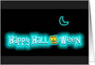 Creepy Pumpkin And Spooky Halloween Greeting card