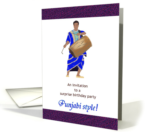 Surprise Birthday Invitation Punjabi Style card (939191)